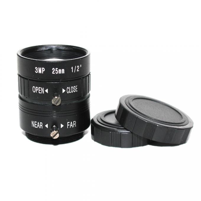3MP 25mm HD 산업 CCTV 사진기 산업 현미경을 위한 사진기에 의하여 고쳐지는 수동 홍채 초점 줌 렌즈 C 산 CCTV 렌즈