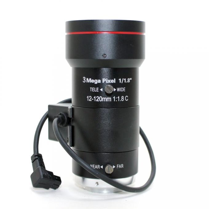 머신 비전 망원 촬영 12-120mm 산업적 렌즈 1/1.8은 HD 자동 조리개 FA 줌 저왜곡 C-공항 CCTV 렌즈로 조금씩 움직입니다